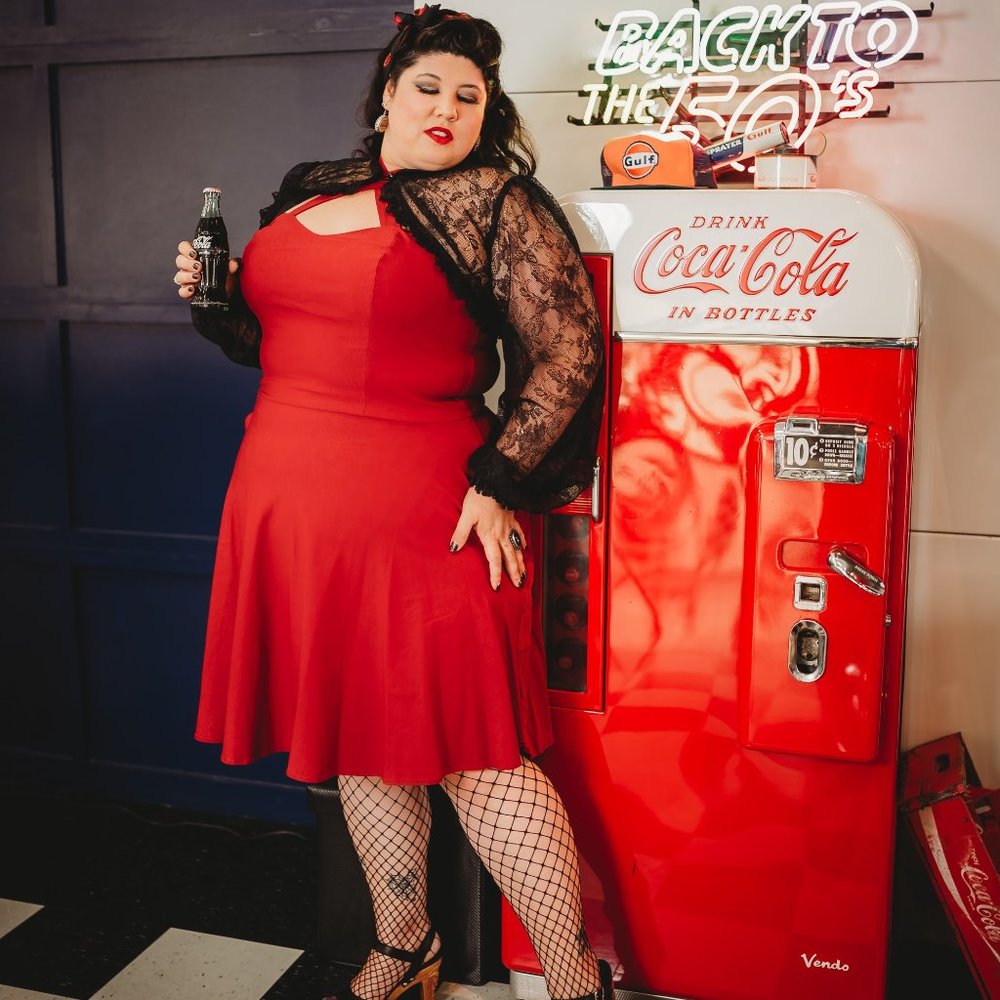 Criss cross swing dress